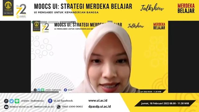 Live Streaming: Talkshow "MOOCS UI: STRATEGI MERDEKA BELAJAR" смотреть онлайн