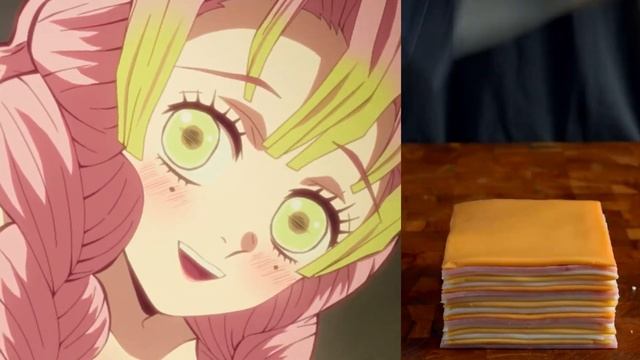 Mitsuri Kanroji Cheese Slap Meme смотреть онлайн