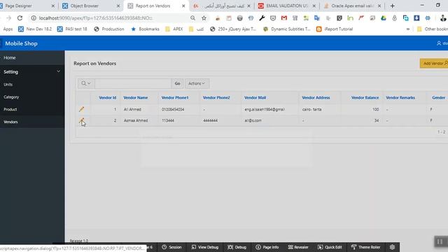 Create Report and Form For Vendor Part 2 -- full track be oracle APEX developer [ Udemy ] смотреть онлайн