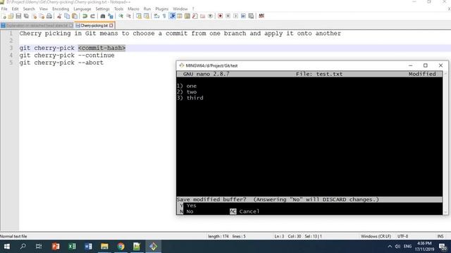 Cherry-picking commits from another branch смотреть онлайн