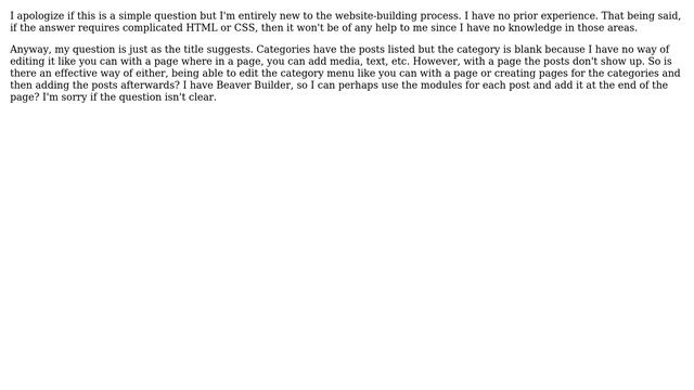 Wordpress: How can I make a category function as a page? смотреть онлайн