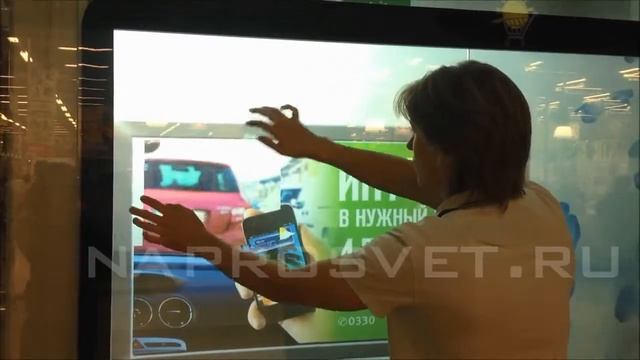 Интерактивная проекционная витрина "Планшет" 80' (180х100см.) смотреть онлайн