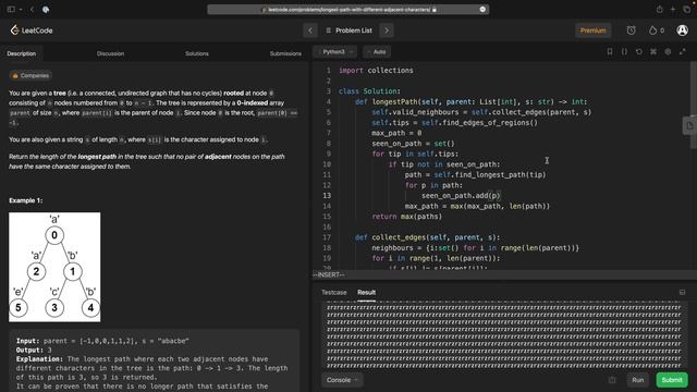 Funky Tree Climbing – Longest Path With Different Adjacent Characters – Leetcode 2246 смотреть онлайн
