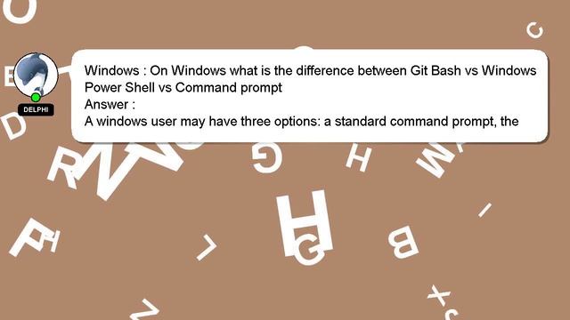 Windows : On Windows what is the difference between Git Bash vs Windows Power Shell vs Command prom смотреть онлайн