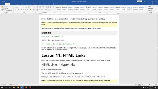 HTML Lesson 10 Comments смотреть онлайн