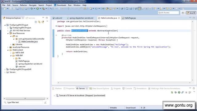 Spring MVC Tutorials 06 - Creating first Spring MVC Web Application using Eclipse IDE (02) смотреть онлайн