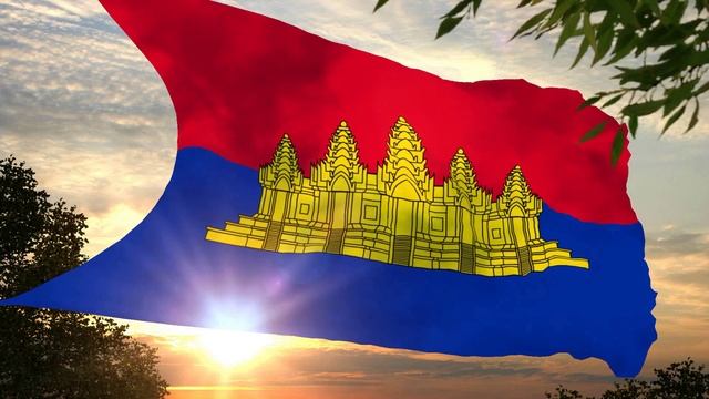 Флаг и гимн Государства Камбоджи Flag and anthem of the State of Cambodia смотреть онлайн