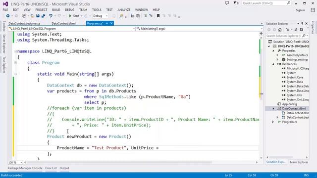 LINQ Stey by Step: Part 6 - LINQ to SQL смотреть онлайн