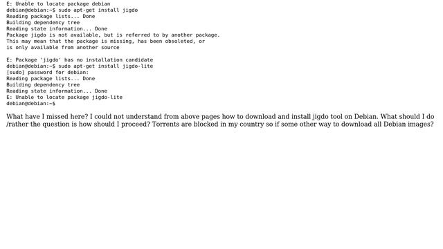 Unix & Linux: How to install jigdo tool in debian 10? смотреть онлайн