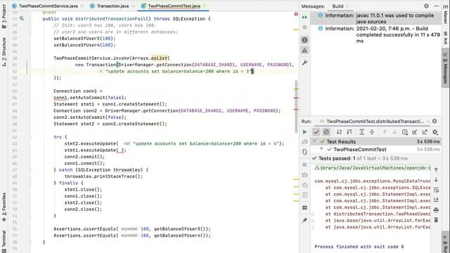 Two phase commit for distributed transactions in Java смотреть онлайн