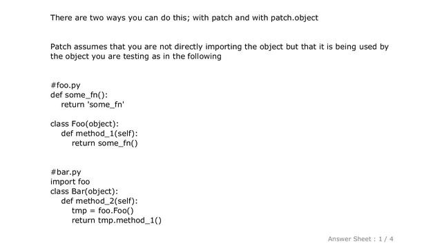 PYTHON : Using python's mock patch.object to change the return value of a method called within anot смотреть онлайн