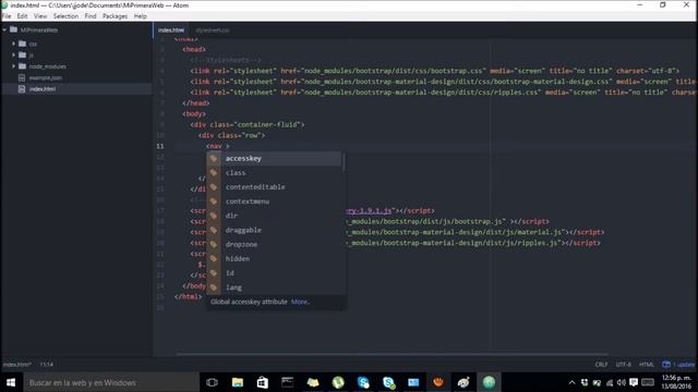 Mi Primera web con Bootstrap & Material Design - 03 (Rejillas y Barra de navegacion) смотреть онлайн