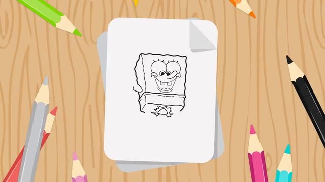 Как нарисовать Губку Боба, Спанч Боба/How to draw a Sponge Bob смотреть онлайн