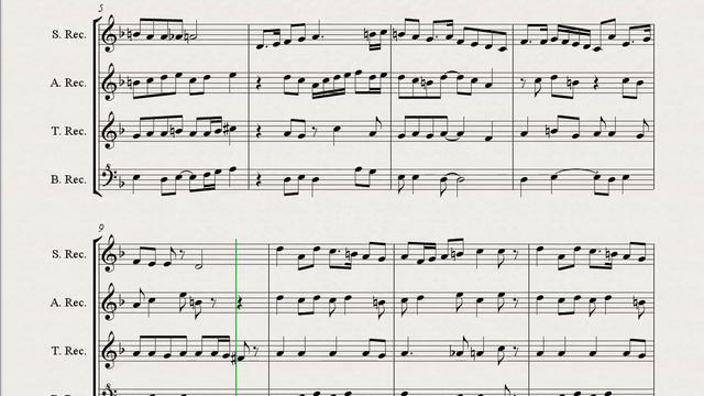 Sheet music Final Fantasy IX - Intro, Quartet for Recorder Flutes (S,A T,B) смотреть онлайн