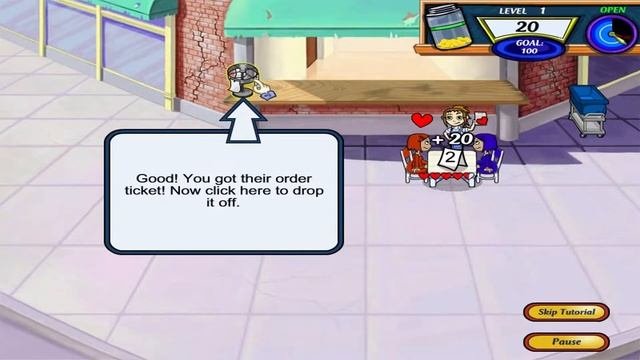 Diner Dash 2: Restaurant Rescue Walkthrough - Level #1 - Darla's Cafe - Basics смотреть онлайн