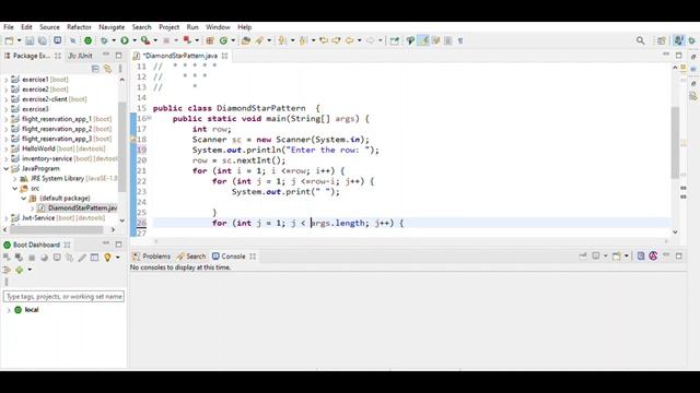 Java Program to print Diamond Star pattern смотреть онлайн