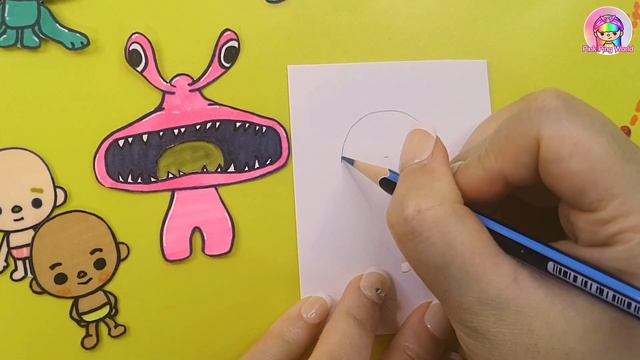 Rainbow Friends Pink? Purple? Costume in Toca Life World DIY Paper Crafts смотреть онлайн