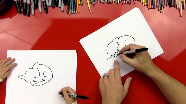 How To Draw A Kitten (For Young Artists) смотреть онлайн