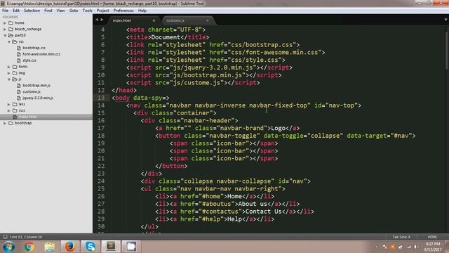 Web design Bangla tutorial # 11 (Bootstrap Menu Scrollspy ) смотреть онлайн