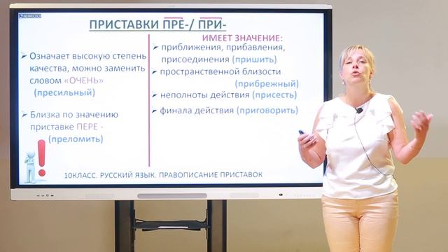 10 класс. Русский язык. Правописание приставок