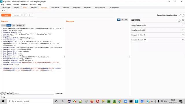 Bypassing Client Side Validation using BurpSuite (Security Testing - Session 50) смотреть онлайн