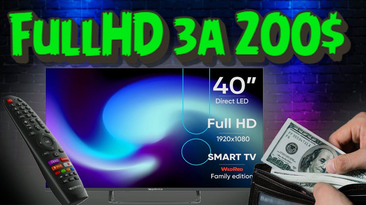 НОВИНКА FullHD TV за 200$ - SmartTV Topdevice TDTV40BS04F_ML смотреть онлайн