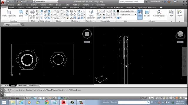 MODELADO 3D AUTOCAD2014 LECCION 5 Arq Jorge matute смотреть онлайн