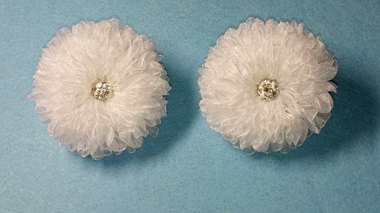 Белые бантики из органзы к школе смотреть онлайн