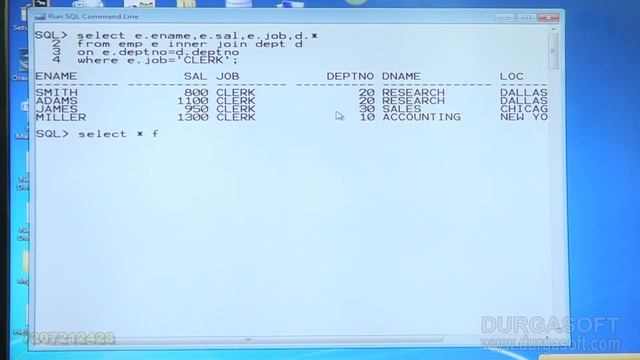 Oracle joins Part -4 by dinesh смотреть онлайн