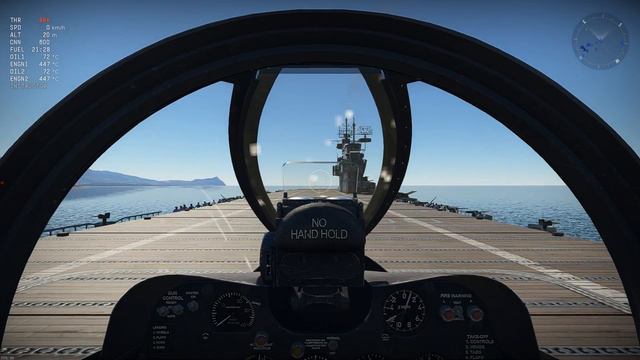 War Thunder(F2H2 landing on an aircraft carrier)Cockpit view смотреть онлайн