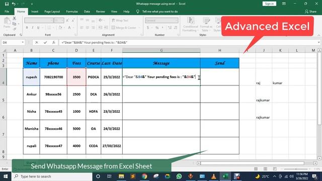 ? How To Send WhatsApp Message From Excel - NO VBA смотреть онлайн