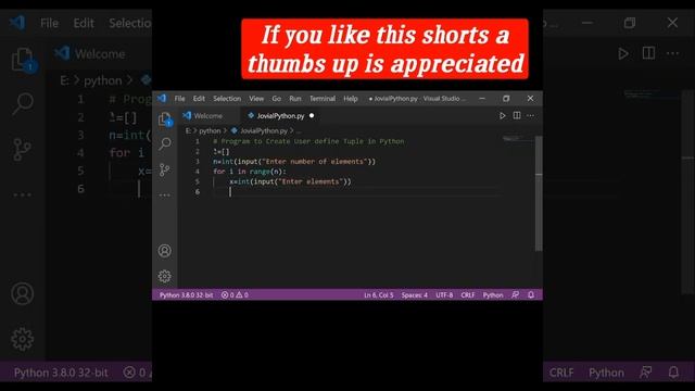 Creating User Defined Tuple in Python смотреть онлайн