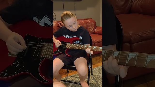 B4 playing a little Unforgiven guitar riff on her Ibanez Mikro Gio!!! смотреть онлайн