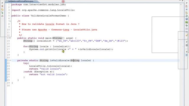 HOW TO VALIDATE LOCALE FORMAT JAVA смотреть онлайн