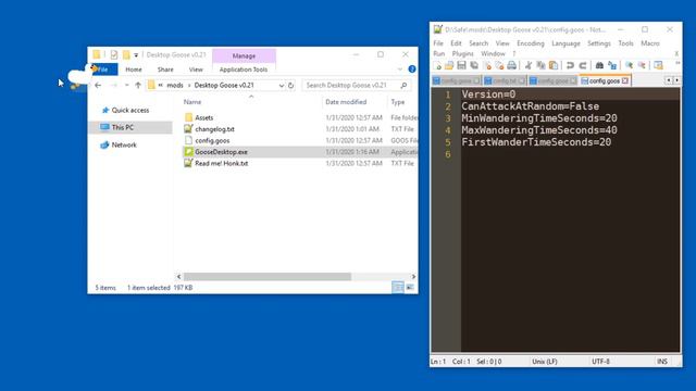 DESKTOP GOOSE: ALL SECRET MODS/SKINS