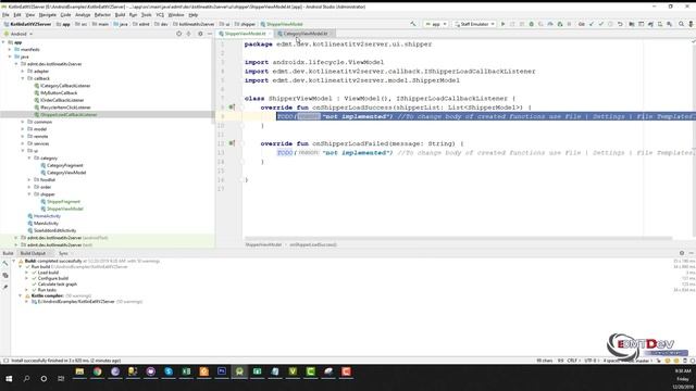 Kotlin Android Tutorial - New Eat It part 48 Shippers Managements смотреть онлайн