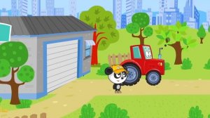 Биби и Машины Помощники   Автовышка Подъемный Кран Трактор на Стройке   Машинки Для Детей