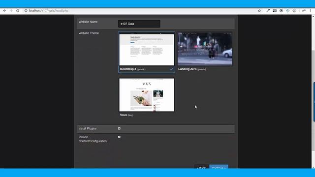 Installation of e107 Bootstrap CMS смотреть онлайн