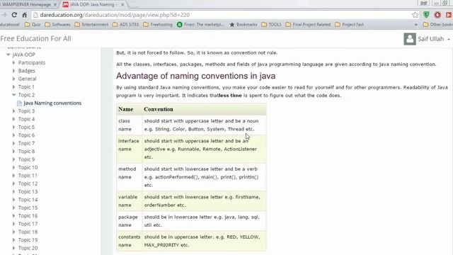 JAVA PROGRAMMING LANGUAGE | NAMING CONVENTIONS IN JAVA смотреть онлайн