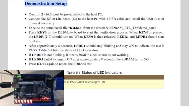 DE10-Lite SDRAM test in Verilog 13 октября 2023 смотреть онлайн