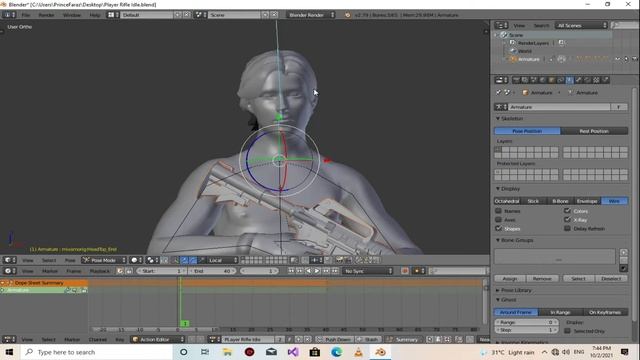 How To Hold Weapons in Blender 2.79 b 2021 P1 | By PFG смотреть онлайн