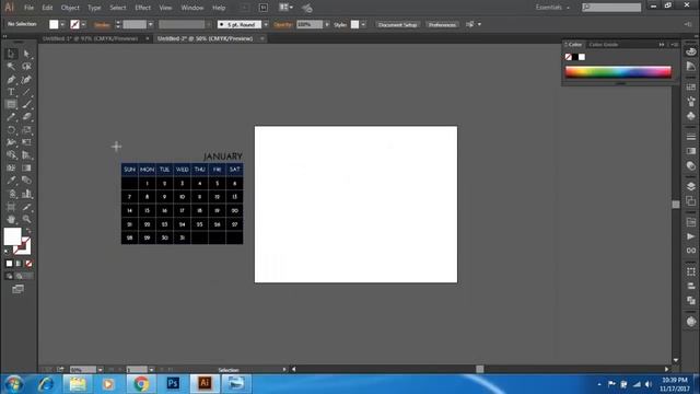 how to create a calendar design in adobe illustrator | Desk calendar design | illustrator tutorial смотреть онлайн