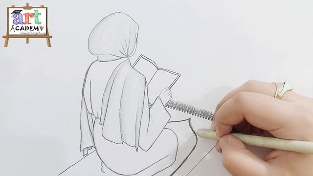 رسم سهل | رسم بنت محجبة تحمل القران خطوه بخطوه للمبتدئين | رسم بنات | رسم رمضان | تعليم الرسم смотреть онлайн