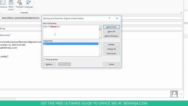 How to Spell Check Your Outlook Messages in Office 365 смотреть онлайн