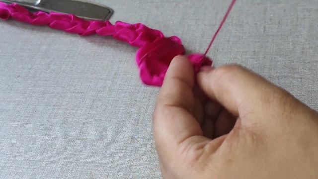 It's so Beautiful !! Amazing Hand Embroidery flower design trick.Hand making Rose flower design ide смотреть онлайн