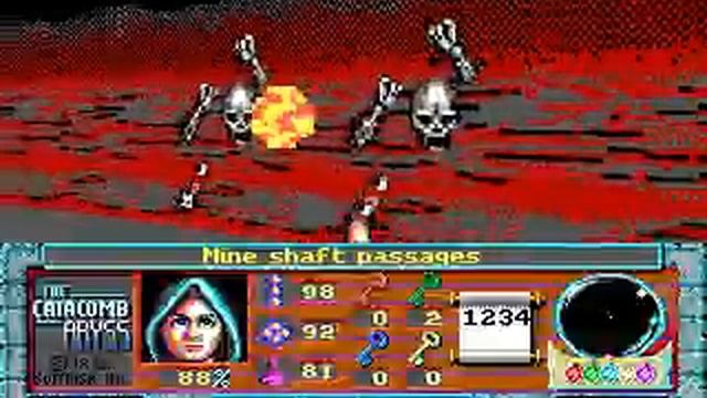 [fps|1992] Catacomb Abyss: MAP 09 "Orc Mines" смотреть онлайн