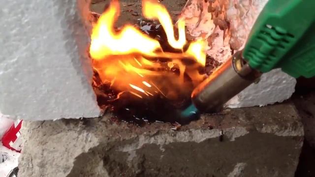 Как горит ПСБ С и ЭППС полистирол