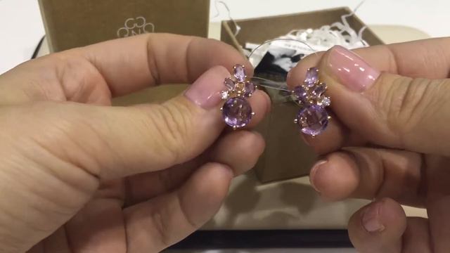 Серьги 1473 из красного золота 585 пробы с полудрагоценными вставками смотреть онлайн