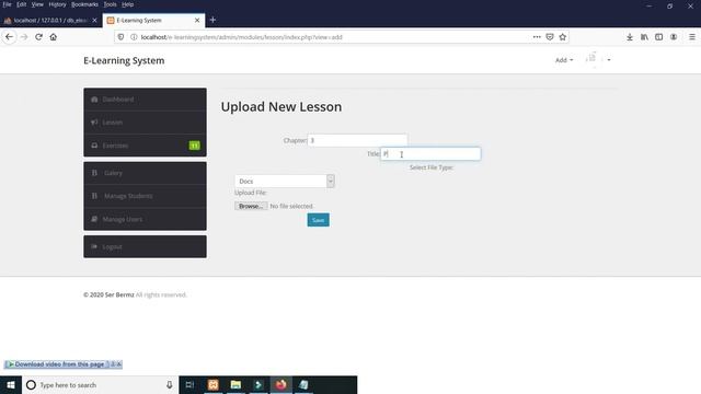 Online E-Learning System using PHP/MySQLi | Free Source Code Download смотреть онлайн