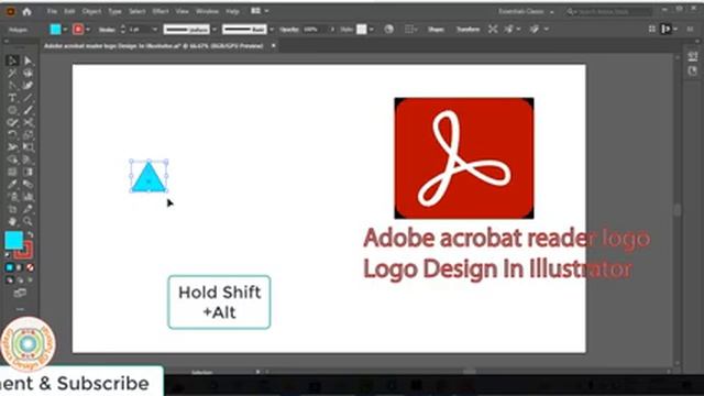 Adobe acrobat reader logo Design Illustrator Bangla Tutorial | Adobe Reader Logo design Illustrator смотреть онлайн